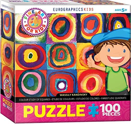 EuroGraphics Colour Study of Squares by Wassily Kandinsky 100-Piece Puzzle, Multicolor by EuroGraphics
