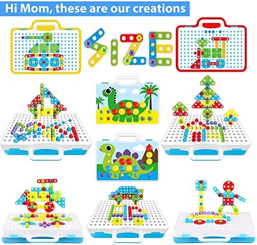 Educational Toys Building Blocks, 244 Pieces Electric Screwdriver DIY Building Toys for Boys and Girls, Educational Construction Building kit for Kids Ages 4 5 6 7 8 9 10 Year Old - Image 2