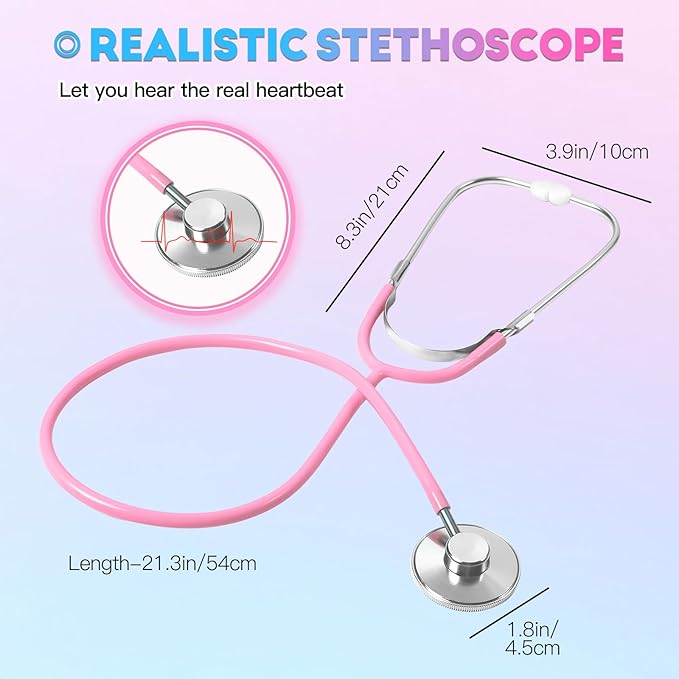 Phobby Kids Stethoscope Toy for 3 4 5 Years Old, 2 Pack - Image 2