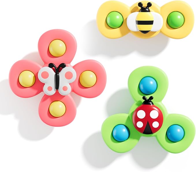 ALASOU Suction Cup Spinner Airplane Travel Toys for 1 Year Old Boy Girl by ALASOUdedicatedforbabies