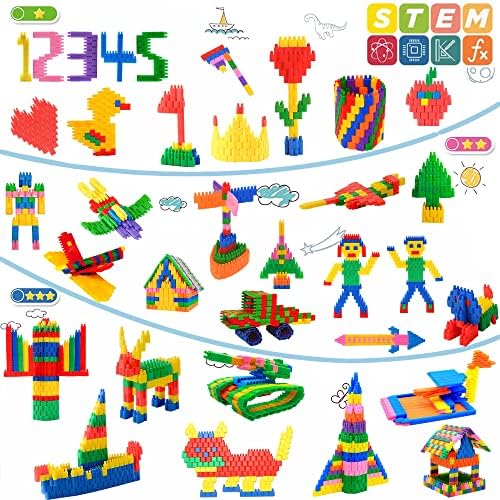 FUBAODA Kids 600pcs Set Building Blocks Construction Toy - Learning Playset STEM Educational Kit Child Branin Development Preschool Kindergarten Toy - Image 2