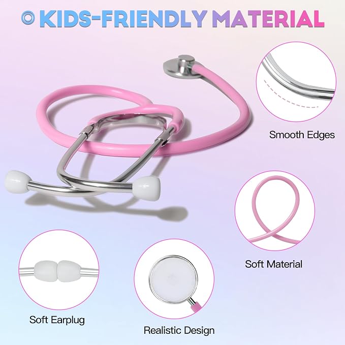 Phobby Kids Stethoscope Toy for 3 4 5 Years Old, 10 Pack - Image 2