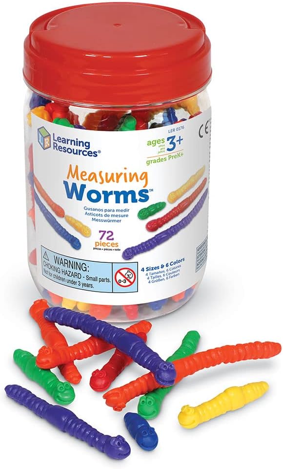 Learning Resources Measure Worms Set of 72 by LearningResources