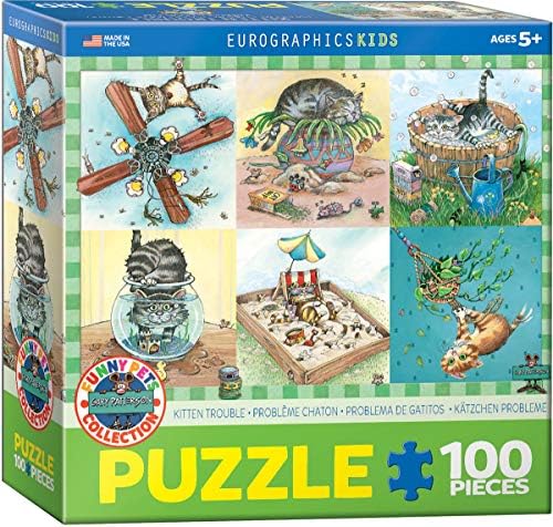 EuroGraphics 6100-5483 Kitten Trouble by Gary Patterson 100Piece Puzzle by EuroGraphics