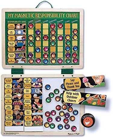 Melissa & Doug Deluxe Wooden Magnetic Responsibility Chart with 90 Magnets - Image 4
