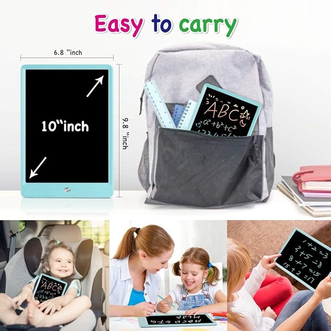 LCD Writing Tablet for Kids, 10.5 Inch Colorful Electronic Board Drawing Pad for Kids, Electronic Erasable Drawing Tablet for Boys Girls Gifts for Toddler Educational Travel Birthday