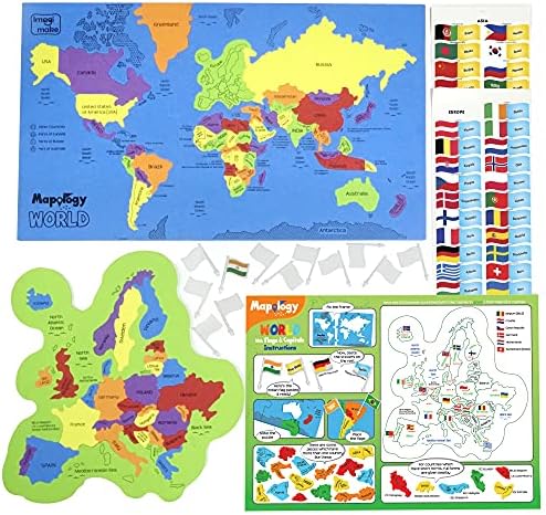 Imagimake Mapology World Map Puzzle - Includes Country Flags & Capitals | Fun Jigsaw Puzzle Kids Ages 5-8 | Educational Toys for Ages 8-13 | Geography Gifts for Girls & Boys 5, 6, 7, 8, 9, 10, 11, 12 - Image 3