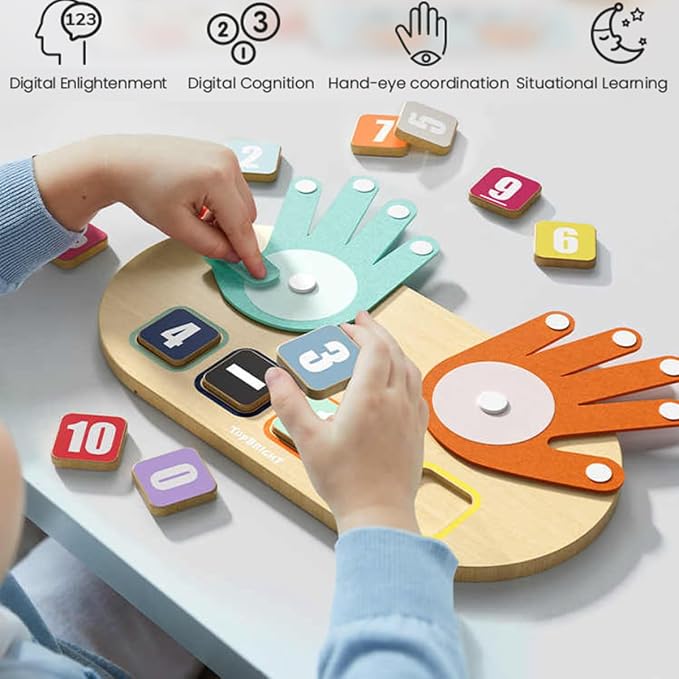 TOP BRIGHT Number Counting Blocks Math Toy, Montessori Toy for 3 4 5 Years - Image 6
