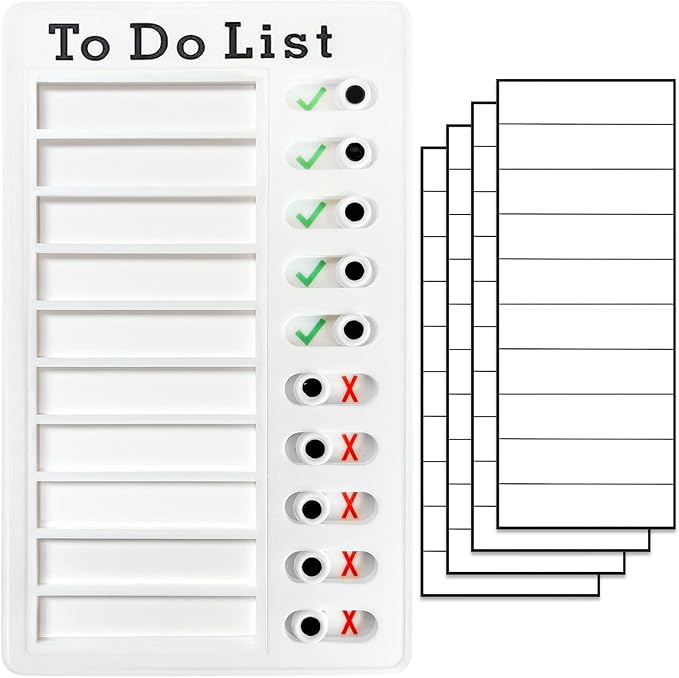 Chore Chart To Do List Adhd Tools for Kids and Adults Sliding Morning Routine Chart for Kids Detachable RV Checklist Board Reusable My Chores Checklist Task Board by Tsytyst
