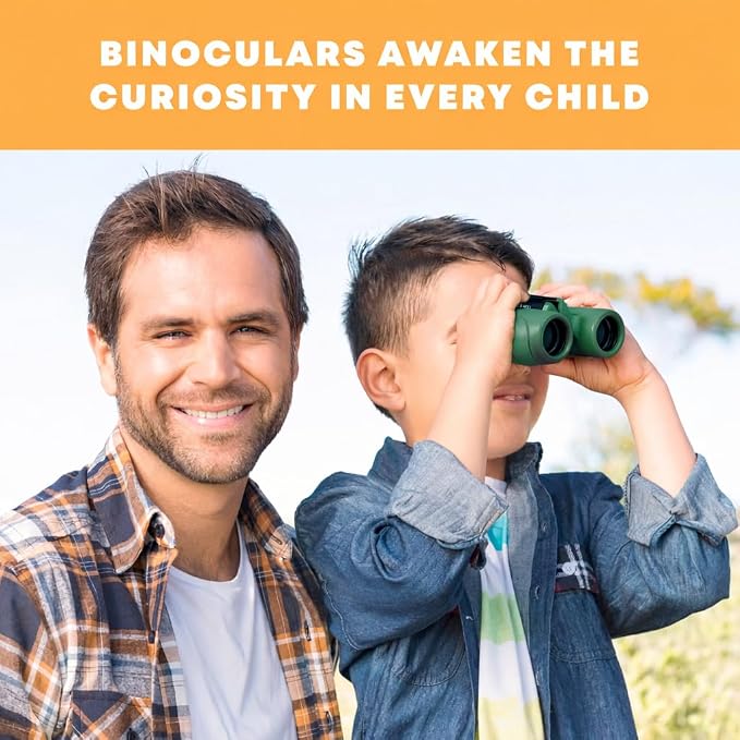 Binoculars for Kids – Perfect Toy for Little Boys and Girls – Extensive Set Incl. Magnifying Glass & Compass – Powerful Magnification 8X21 – 3 to 12 Year Old Kids for Toddler - Image 6