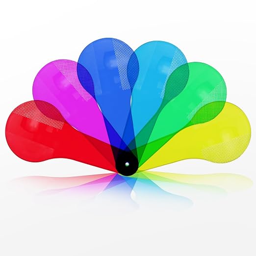 6 Pcs Transparent Color Paddles for Color Mixing and Light Experiments - Image 3