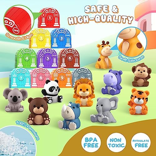 Toddler Toy for 1 2 3+ Years Old,Learning Toy for Toddlers with Animal Toys - Image 4