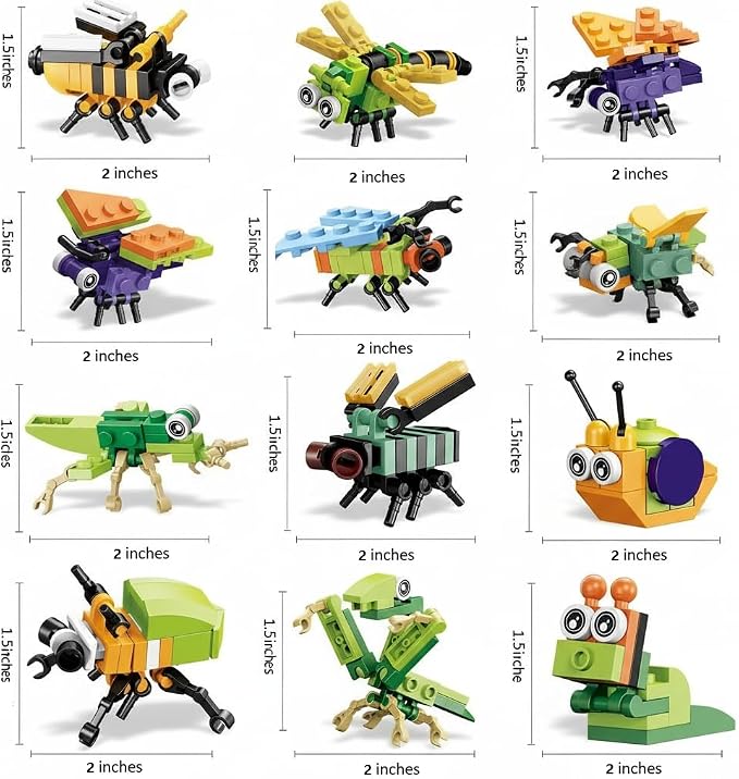 BRICHBROW 12 Pack Mini Animals Building Blocks Party Favors for Kids - Image 5