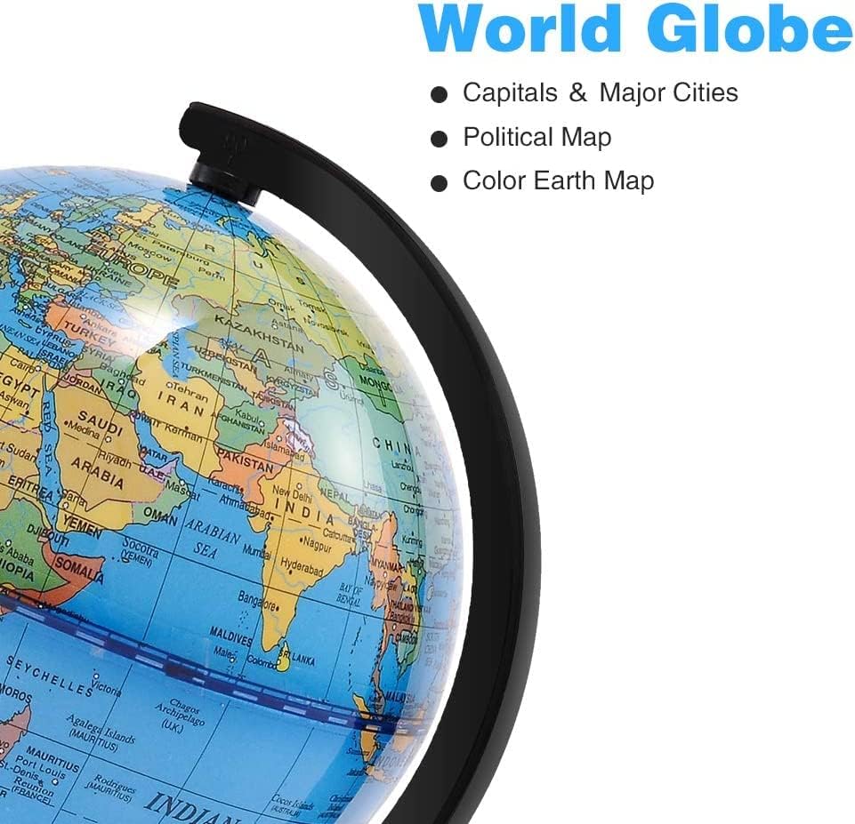 Wizdar 4 inch World Globe for Kids Learning - Image 3