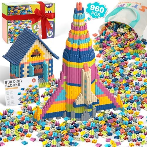 KODATEK 960 Pcs Building Toys, STEM Building Blocks Set for Kids Ages 4-8 by LetKidsChildhoodBeFullJoy