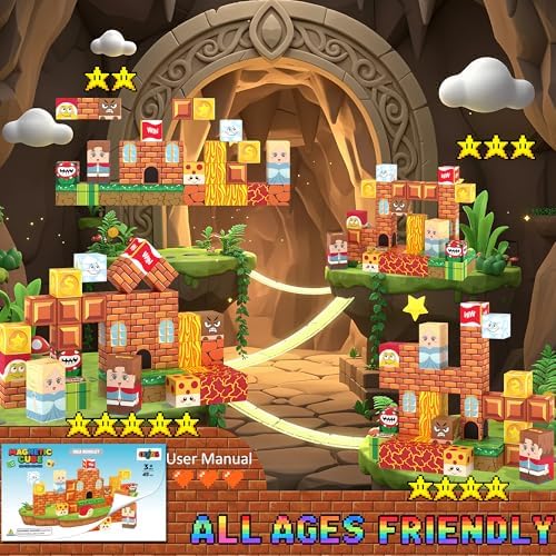 Mini Magnetic Building Blocks Travel Set with Case, 45pcs Travel Toys - Image 7