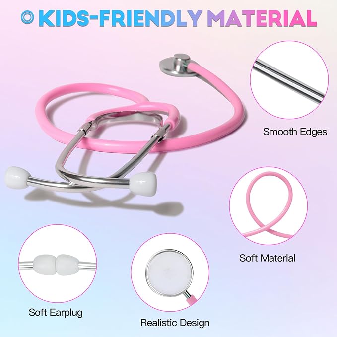 Phobby Kids Stethoscope Toy for 3 4 5 Years Old, 2 Pack - Image 3