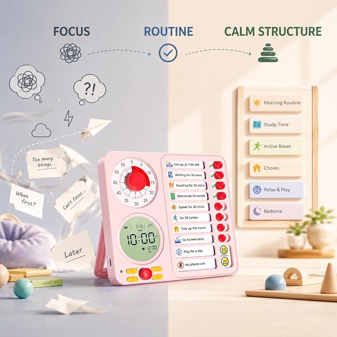 Herloreen Visual Timer for ADHD, Chore Chart & Task Planner for Kids,Adults - Image 2