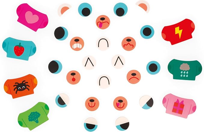 Janod - Emotions Bear Magnetic Game - Sustainable Materials - Image 9