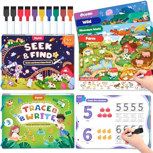 JoyCat Preschool Learning Activities Set (2-Pack) for Toddlers & Kids 3-5 by JOYCAT