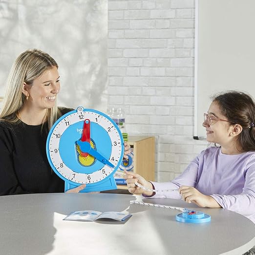 hand2mind Advanced Magnetic NumberLine Clock for Demonstration, Kids Learning to Tell Time, Number Line for Kids, Analog Learning Clock, Teaching to Tell Time, Math Manipulatives (Set of 1) - Image 7