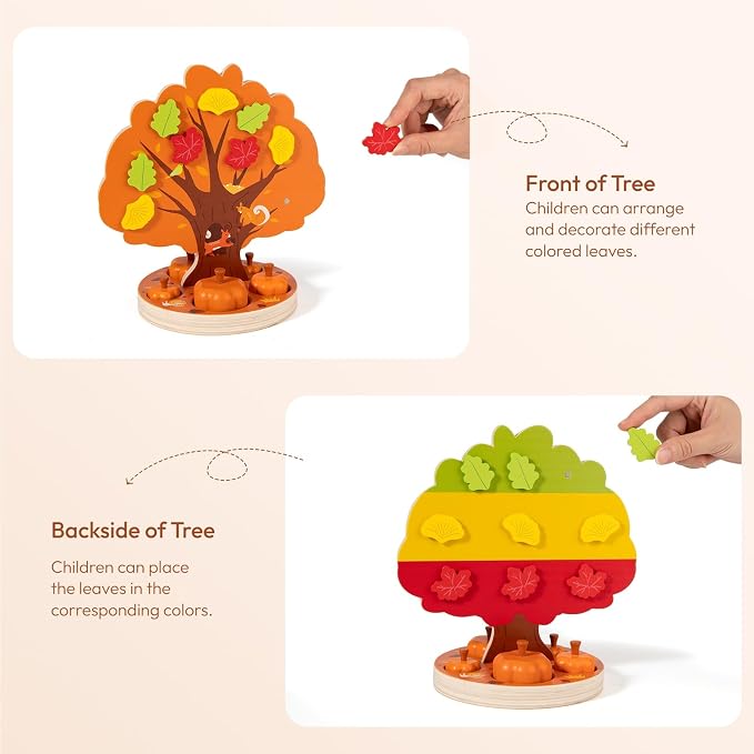 Pumpkin Picking Magnetic Tree Toy, Montessori Toys for 3 4 5 6 Year Old Kid - Image 2