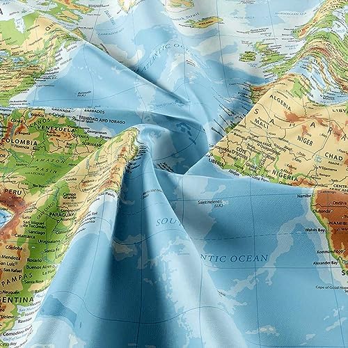 JAWO World Map Tapestry Wall Hanging for Kids Student, with Countries and Major Cities Educational Bedroom Living Room Dorm Home Decoration 60X40 Inch, 60.00/'' x 40.00/'' - Image 5