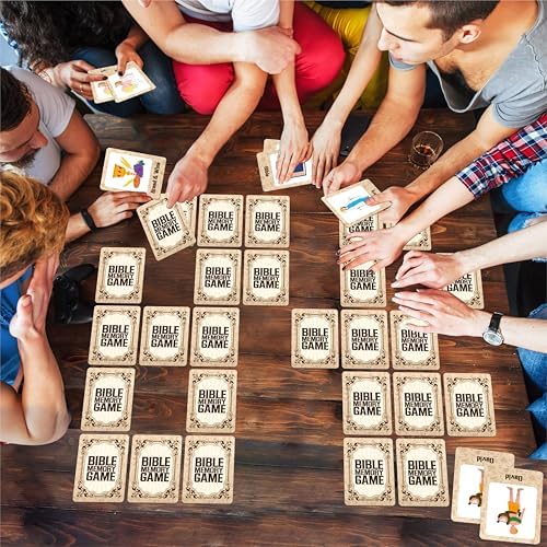 Hebayy Bible-Themed Matching Game, 80 PCS Bible Concentration Memory Cards for Christian 40 Pairs Biblical Character Cards Educational Toys for Kids, Adults - Image 6