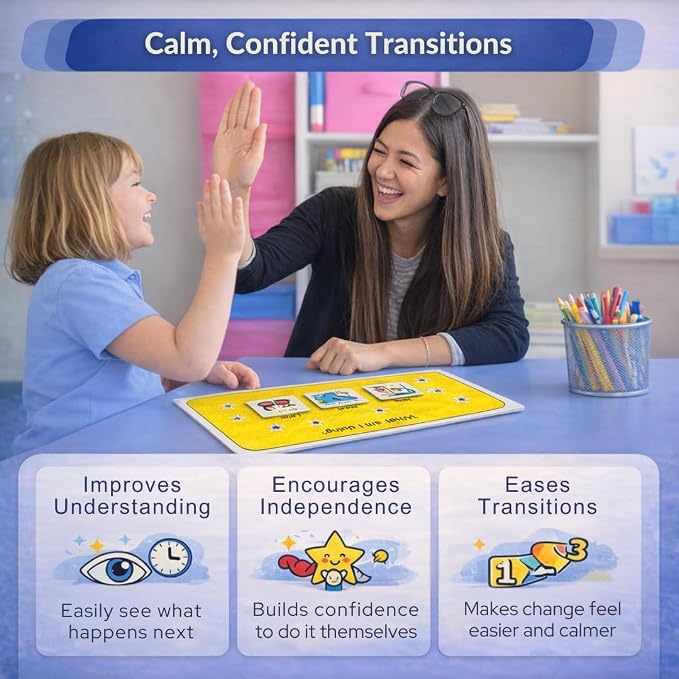 First Then Board, Now Next Later Visual Schedule for Autism/ADHD (English) - Image 2