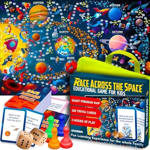 Space Board Game for Kids 8-12 - Educational Solar System Games for Teens by QUOKKA