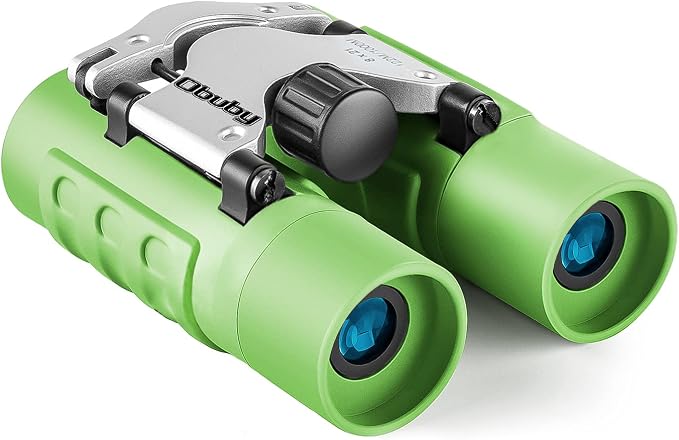 Real Binoculars for Kids Gifts for 3-12 Years Boys Girls 8x21 High-Resolution Optics Compact Toy Binocular for Bird Watching,Travel, Camping by Obuby