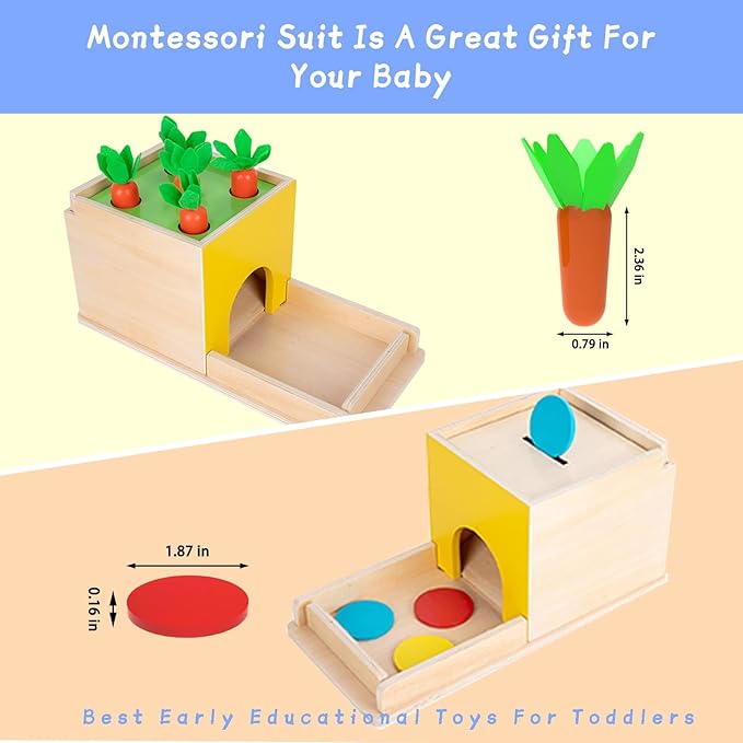Adena Montessori 5 in 1 Wooden Play Kit for Babies 6-12 Months - Image 6