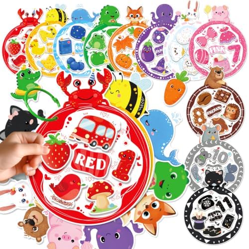 slapaflife Montessori Color Sorting Toys for Toddlers 2-4,Fine Motor Toys for Toddlers 3-4, Busy Book Preschool Learning Activities, and Toddler Matching Games for Learning and Gift Ideas. by SLAPAFLIFE