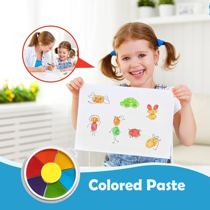 Funny Finger Painting Kit, 2026 New Kids Washable Finger Paint Set with Book for Toddlers Finger Drawing Toys, Colorful Art Painting Supplies DIY Crafts Painting Early Learning Gifts (36 Color)