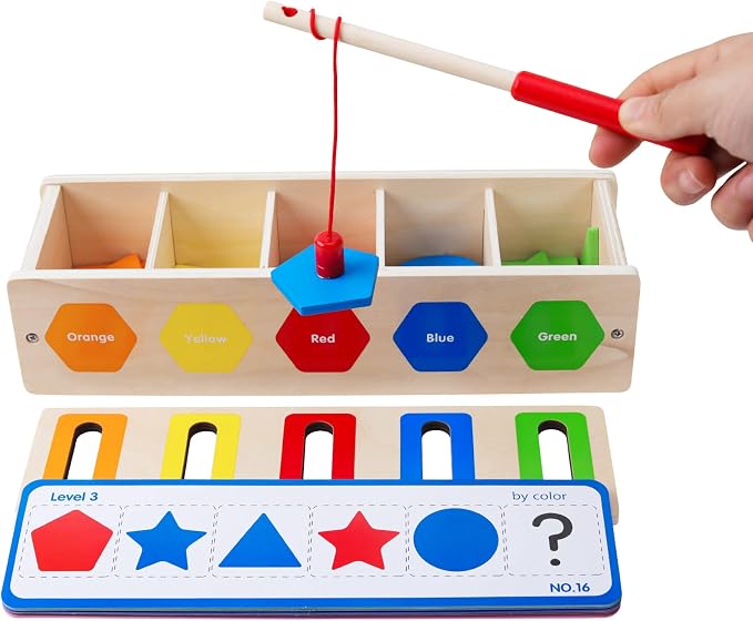 Montessori Magnetic Color Shape Sorting Matching Box, - Image 4