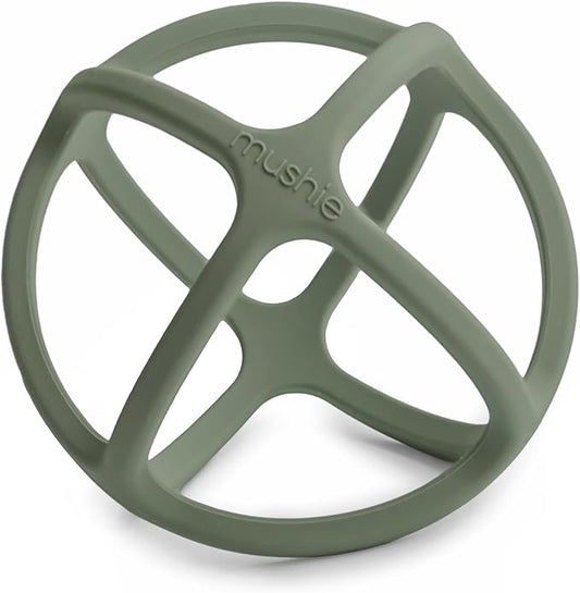 mushie Silicone Baby Teether Ball Toy (Dried Thyme)