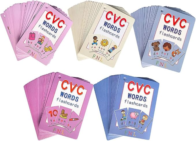 Lilias CVC Flashcards, CVC Word Builders, Toddler Learning Toys, Learning Supplies for Kindergarten Preschool, 126 Cards, 4.3 X 3 inch - Image 2