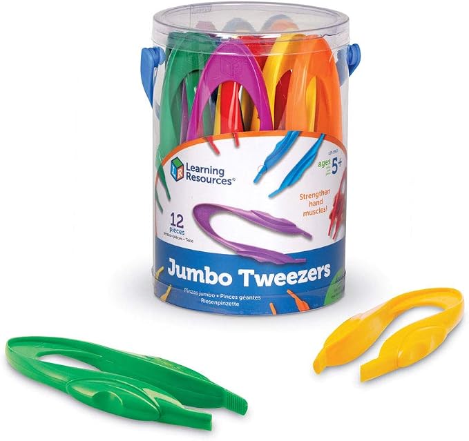 Learning Resources Jumbo Tweezers, Set Of 12, Sorting & Counting, Preschool Science, Homeschool, Toddler Fine Motor Skill Development (Pack of 12) - Image 8
