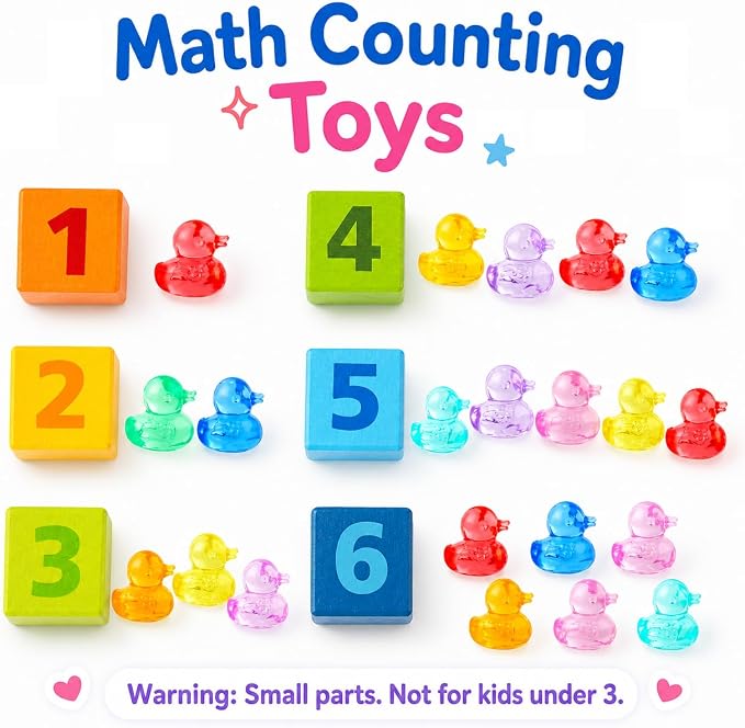 Niceup 690pcs Mini Acrylic Duck Counters for Preschool Math Manipulatives - Image 3