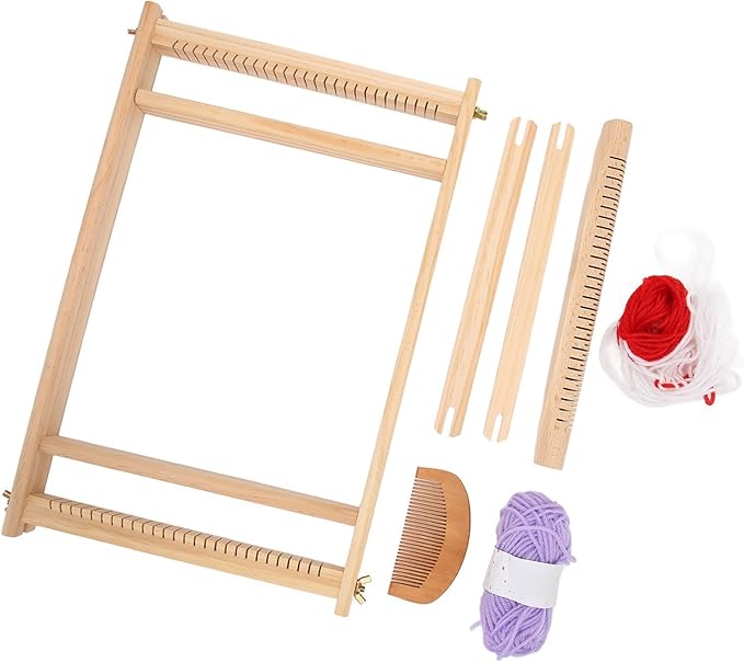 Cryfokt Kids Wooden Weaving Kit Innovative DIY Hand Crafted Education Set for Children Hand Eye Coordination for Household