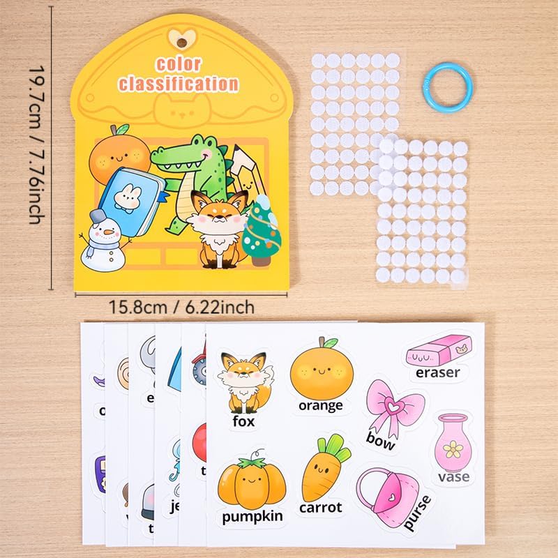 Montessori Busy Book Color Sorting Toys for Toddlers 3-5, Autism Educational Toys Preschool Learning Activities for Kids,Poke a dot Book Sensory Fine Matching Games for 3 Year Old Boys Girls Gifts - Image 2