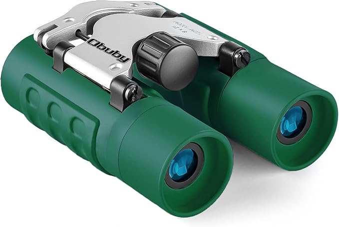 Real Binoculars for Kids Gifts for 3-12 Years Boys Girls 8x21 High-Resolution Optics Compact Toy Binocular for Bird Watching,Travel, Camping by Obuby