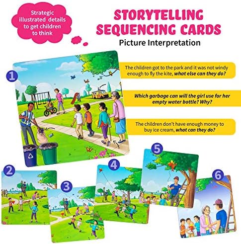 Spark Cards Sequence Cards for Storytelling and Picture Interpretation Speech Therapy Game, Special Education Materials, Sentence Building, Problem Solving, Improve Language Skills - Image 2