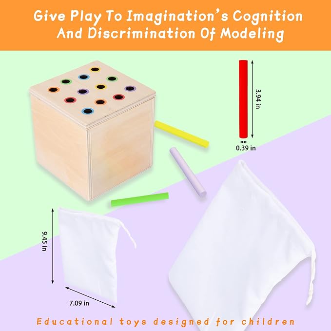 Adena Montessori 3 in 1 Wooden Play Kit for Babies 6-12 Months - Image 6