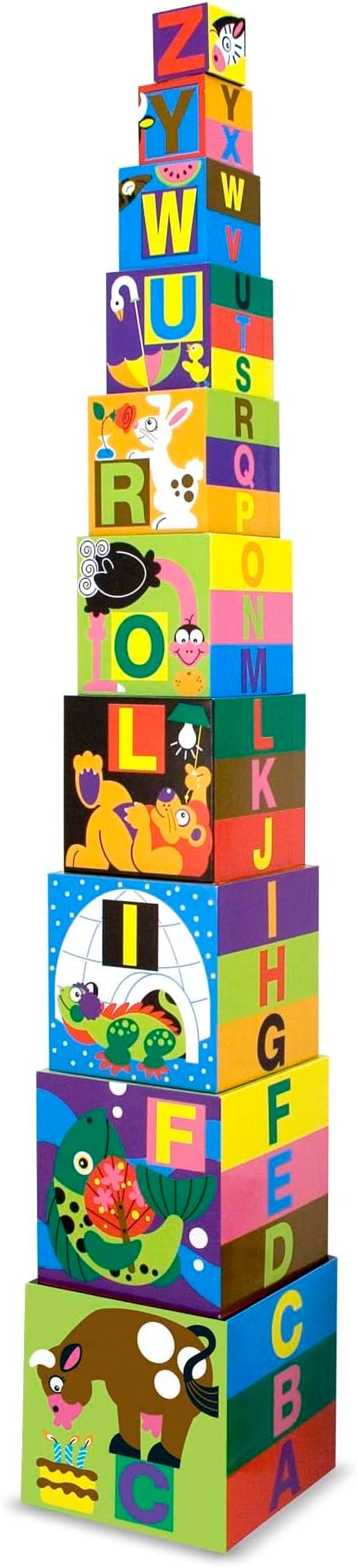 Melissa & Doug Deluxe 10-Piece Alphabet Nesting and Stacking Blocks - FSC Certified by Unknown