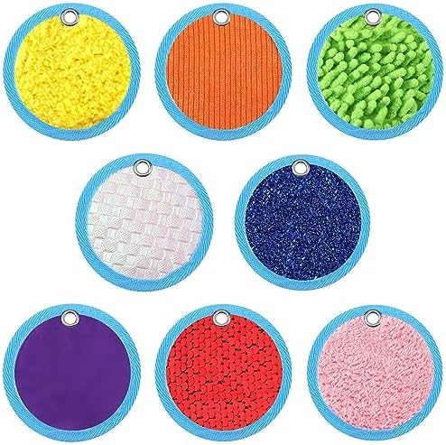 Boao 8 Set Mini Sensory Mats for Autism Kids Sensory Floor Tiles, Round by Boao