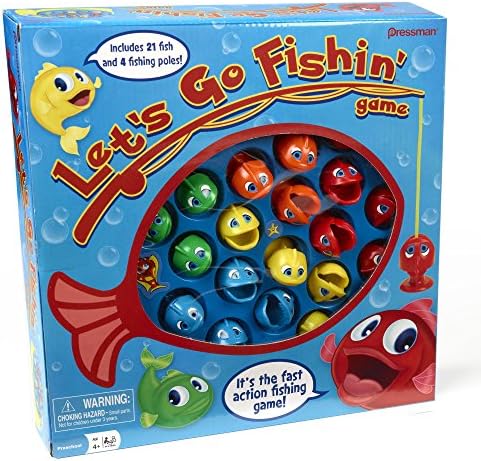 Let's Go Fishin' Game by Pressman - The Original Fast-Action Fishing Game!, 1-4 players by Pressman