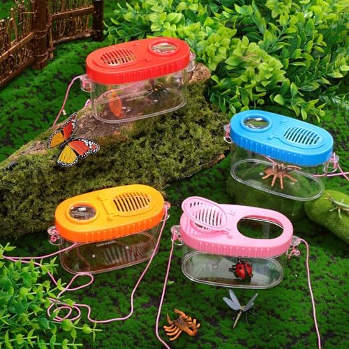 Halloscume 12 Pcs Insect Bug Viewer for Kids Explorer Outdoor Set Bug Catcher Containers for Insects Magnifying Insect Box Observation Kit for Science Nature Exploration Collecting - Image 4