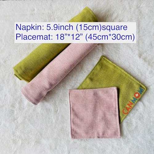 Montessori 100% Cotton Placemat & Napkin Set – Machine Washable Table Setting Mat for Kids, Handmade Practical Life Learning Tool - Image 2