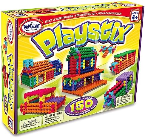 POPULAR PLAYTHINGS Playstix Construction Toy Set, 150 Piece Kit - Image 4